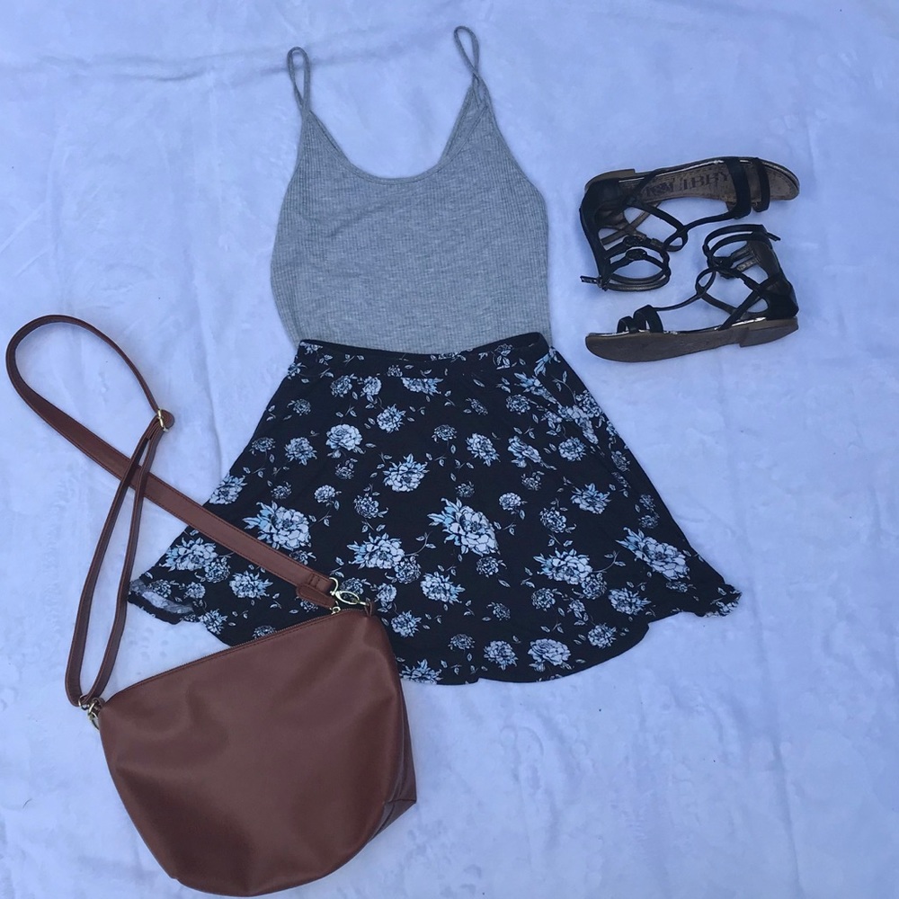 Wet Seal Floral Skater Skirt